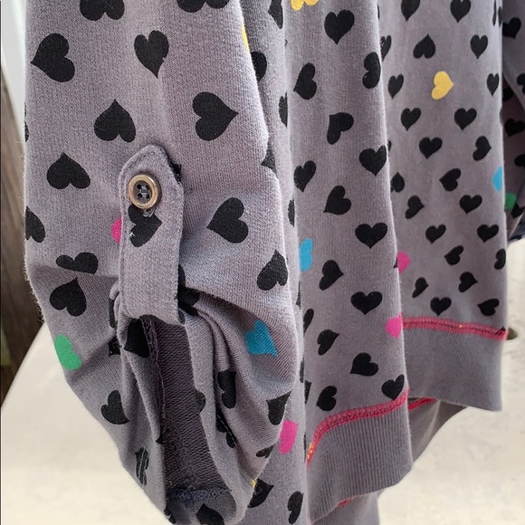 Girls cute heart design scoop neck sweater - Picture 3 of 4